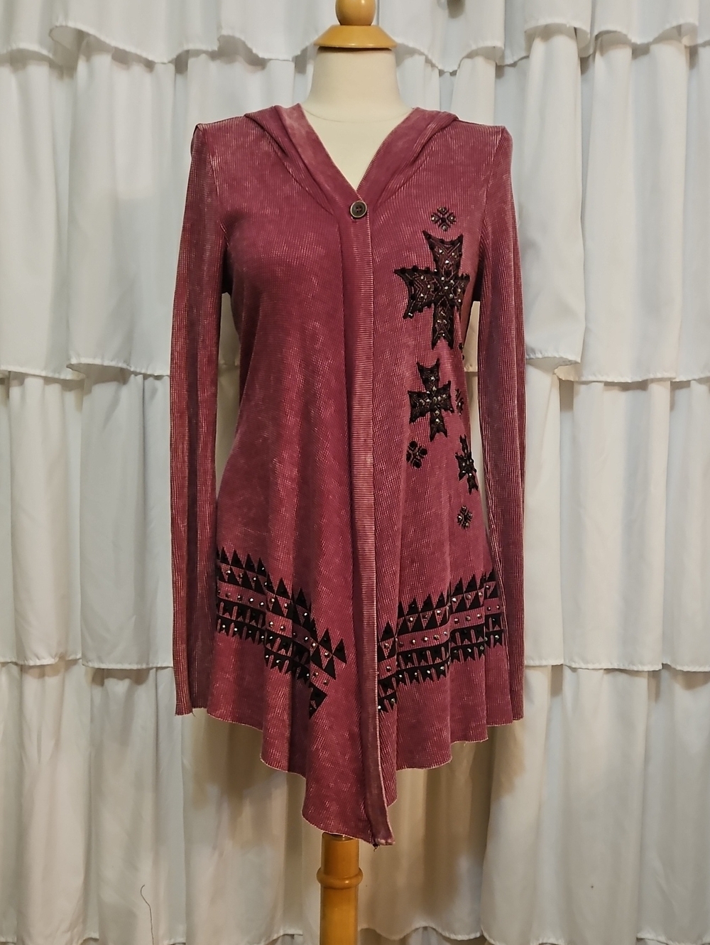 Vocal Ribbed Hooded Cardigan